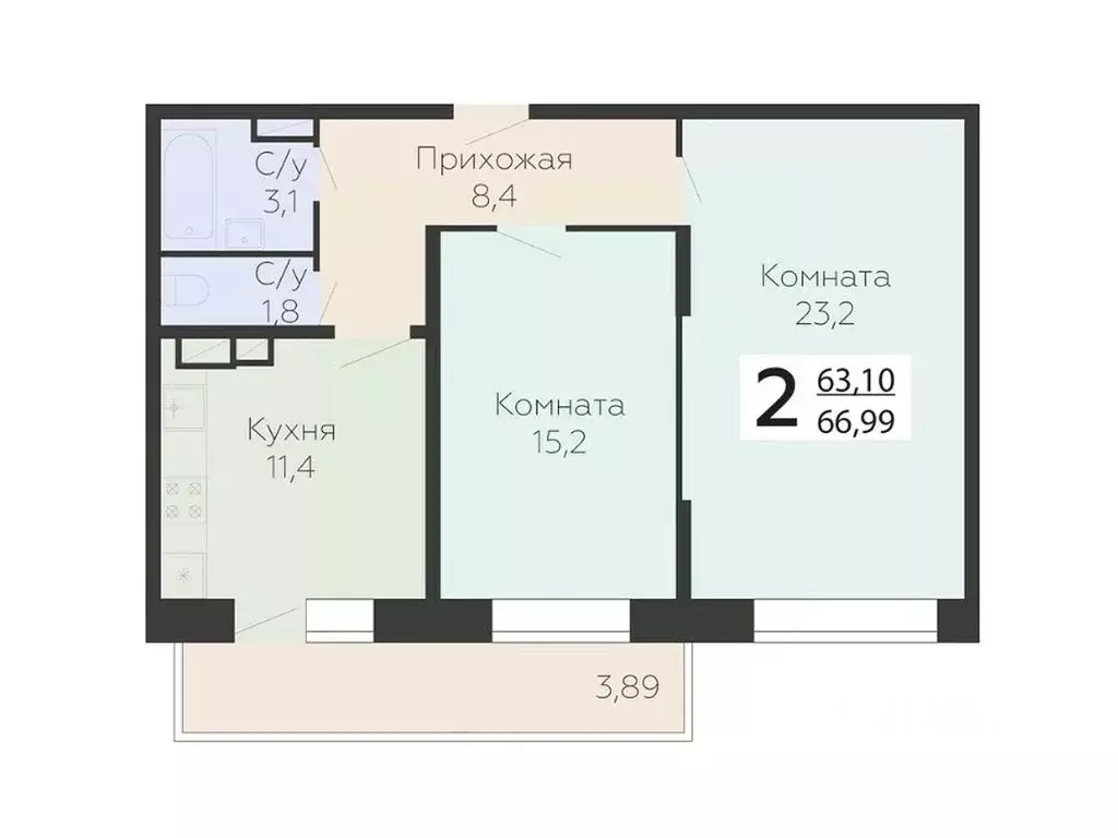 2-к кв. Московская область, Подольск Красная Горка мкр, ул. Садовая, ... - Фото 0
