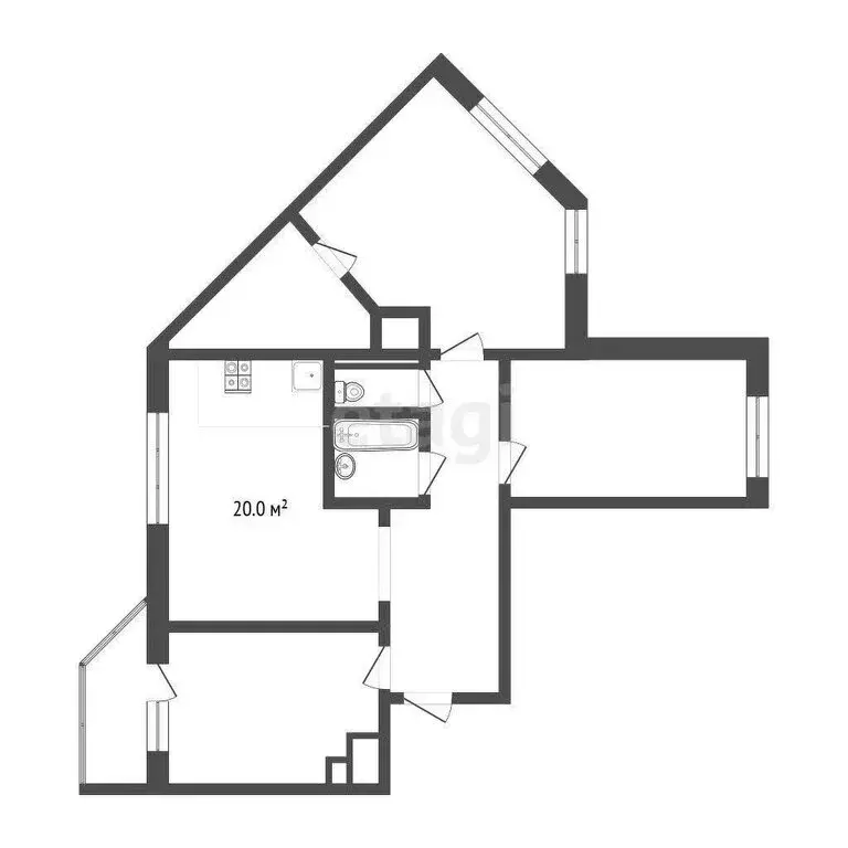 3-комнатная квартира: Тюмень, улица Тимофея Чаркова, 79 (84.55 м) - Фото 0