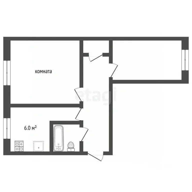 2-к кв. Вологодская область, Череповец ул. Ломоносова, 35 (43.1 м) - Фото 1