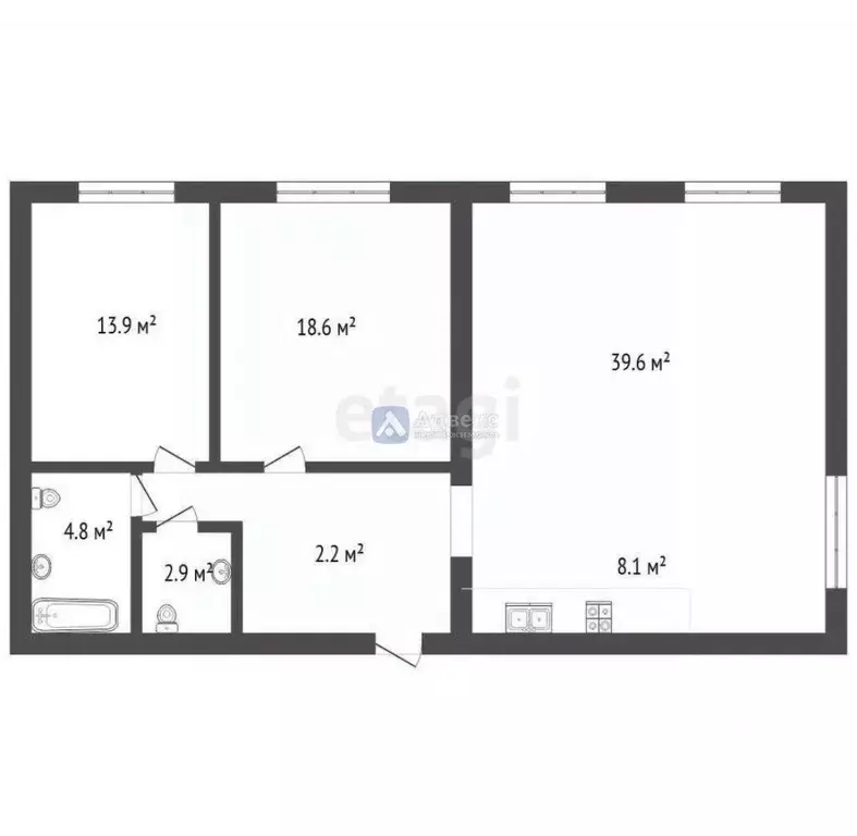 3-к кв. Тюменская область, Тюмень Новгородская ул., 14 (99.5 м) - Фото 2