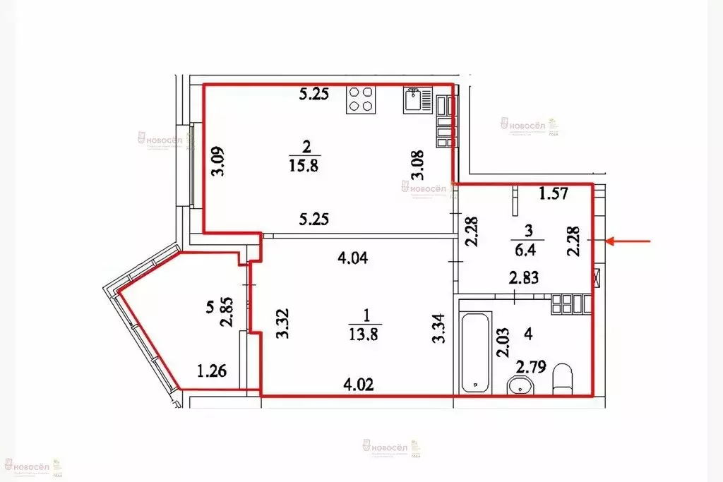 1-комнатная квартира: Екатеринбург, улица Азина, 22/7 (44.2 м) - Фото 0