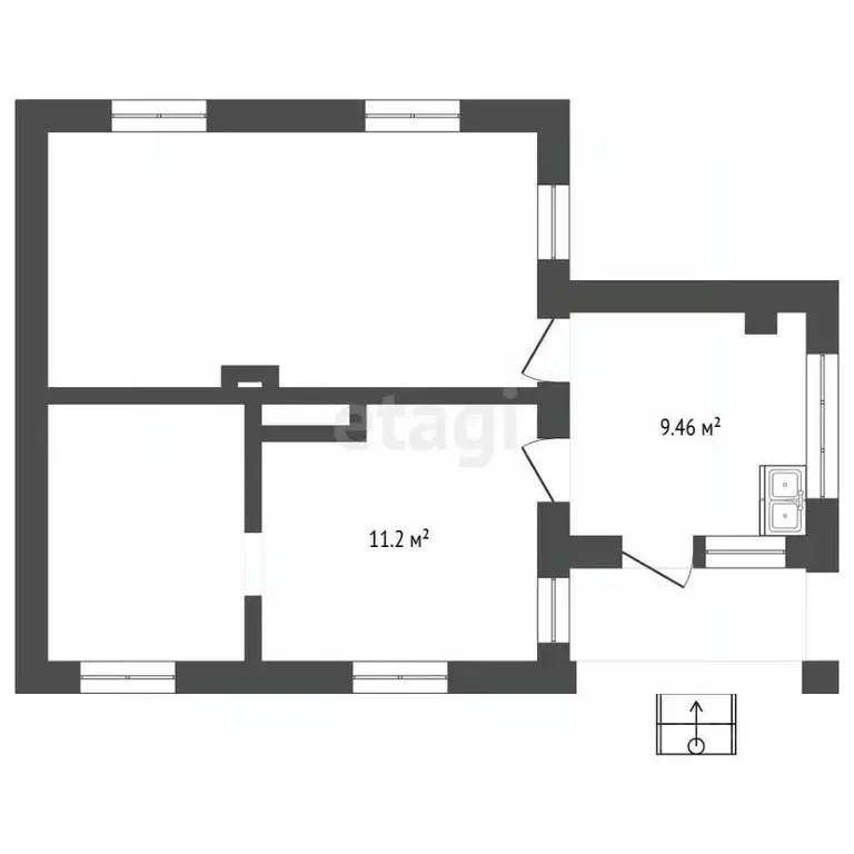 Дом в Крым, Феодосия ул. Олега Кошевого (100 м) - Фото 2
