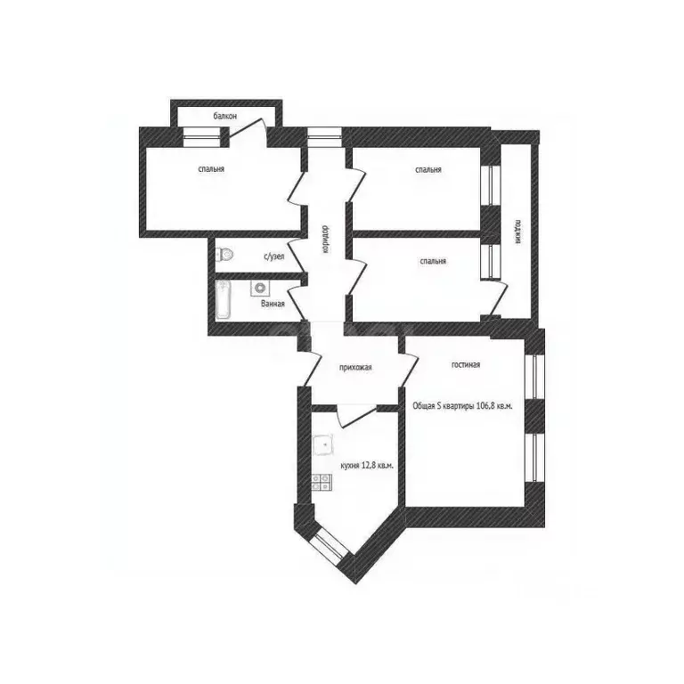 4-к кв. Алтайский край, Советский район, с. Шульгинка ул. Школьная, 22 ... - Фото 2