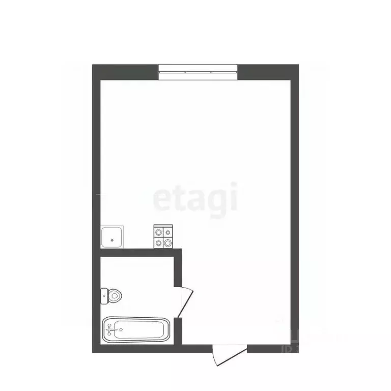 1-к кв. Томская область, Томск Енисейская ул., 25 (30.0 м) - Фото 1