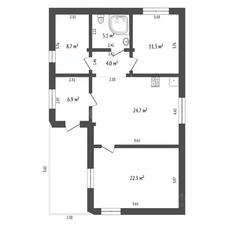 Дом в Тюменская область, Тюменский муниципальный округ, с. Луговое  ... - Фото 2