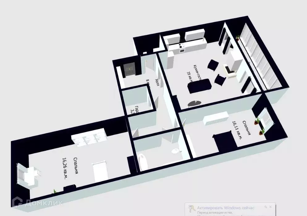 Продаётся 3-к квартира, 95.2 м - Фото 1