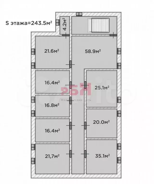 Офис кабинеты 243,5м  тмн - Фото 0