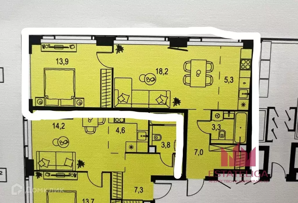 Продаётся 2-к квартира, 47.7 м - Фото 1