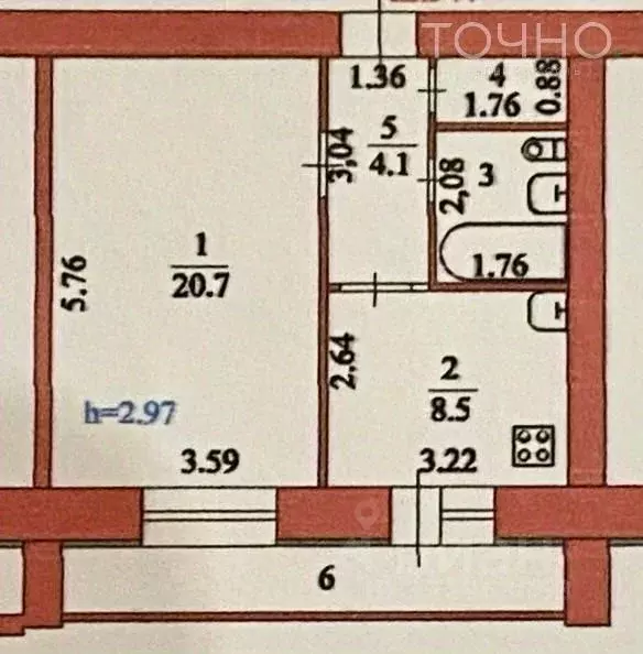 1-к кв. Пензенская область, Пенза проезд 3-й Рахманинова, 3 (46.0 м) - Фото 1