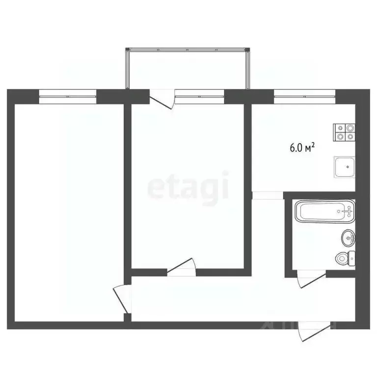 2-к кв. Московская область, Воскресенск Лопатинский мкр, ул. Андреса, ... - Фото 2