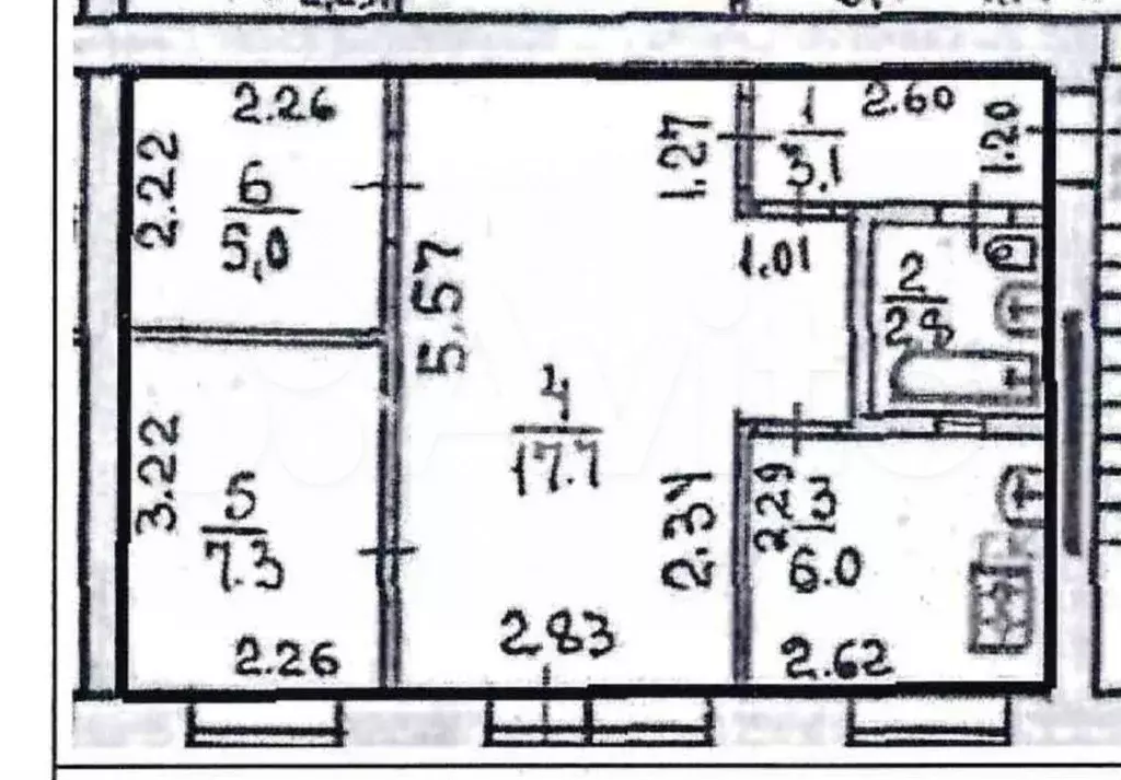 2-к. квартира, 41,9 м, 3/5 эт. - Фото 0