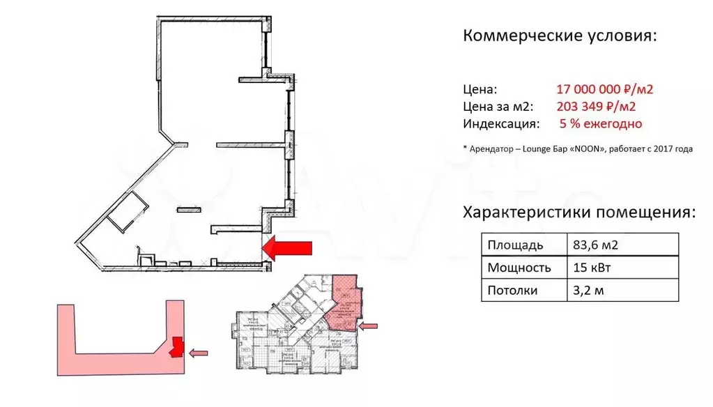 Помещение с арендатором, 83.6 м - Фото 0