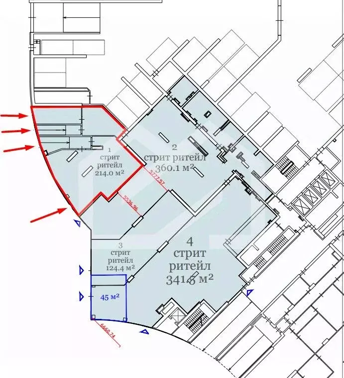Помещение свободного назначения в Москва Фестивальная ул., 29 (214 м) - Фото 2