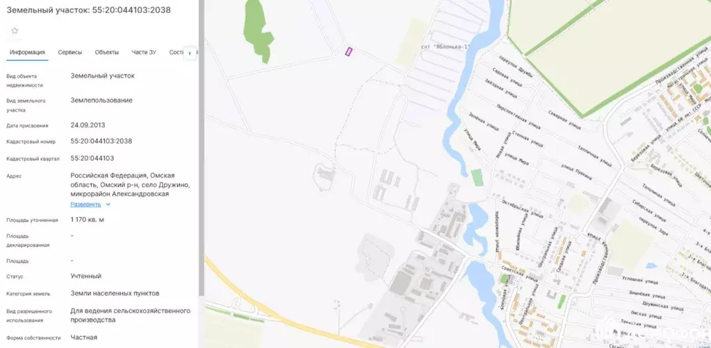 Участок в Омская область, Омский район, с. Дружино, Микрорайон ... - Фото 1