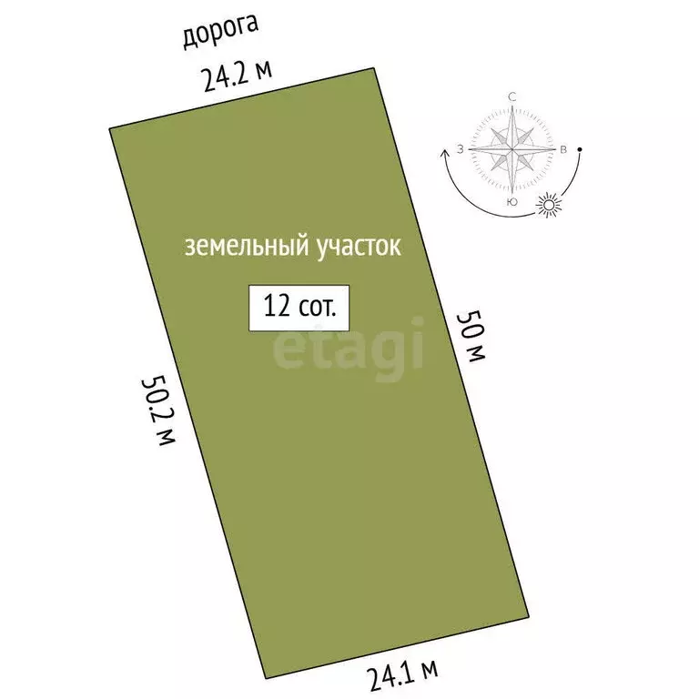 Участок в Тюмень (12 м) - Фото 1