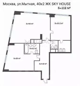 3-к кв. Москва Мытная ул., 40к2 (112.0 м) - Фото 0