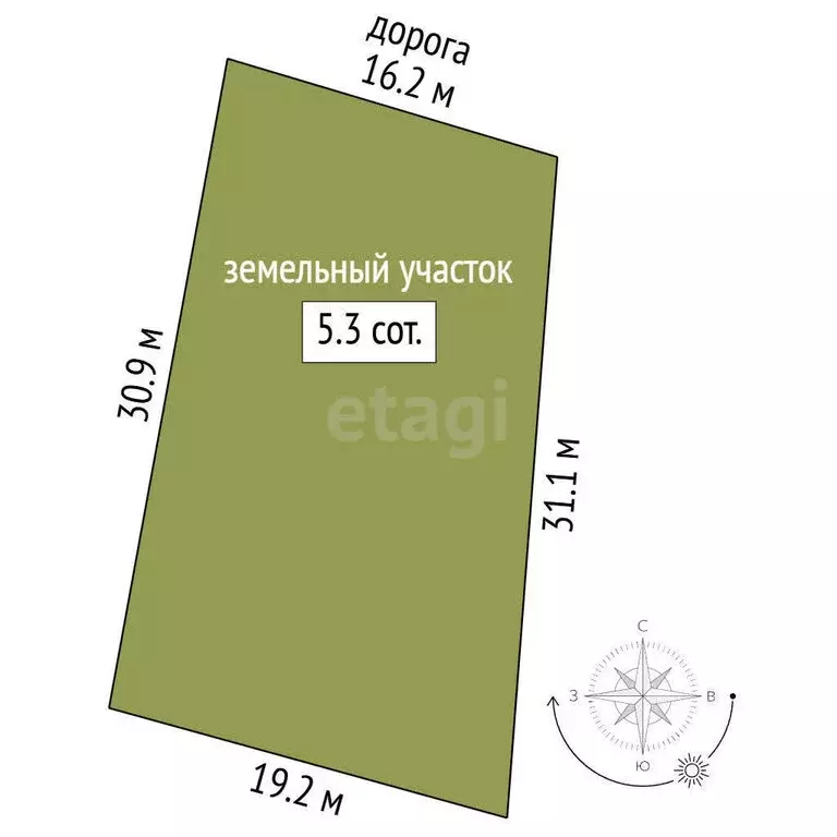 Участок в Саранск, СНТ Заря-1 (5.3 м) - Фото 1
