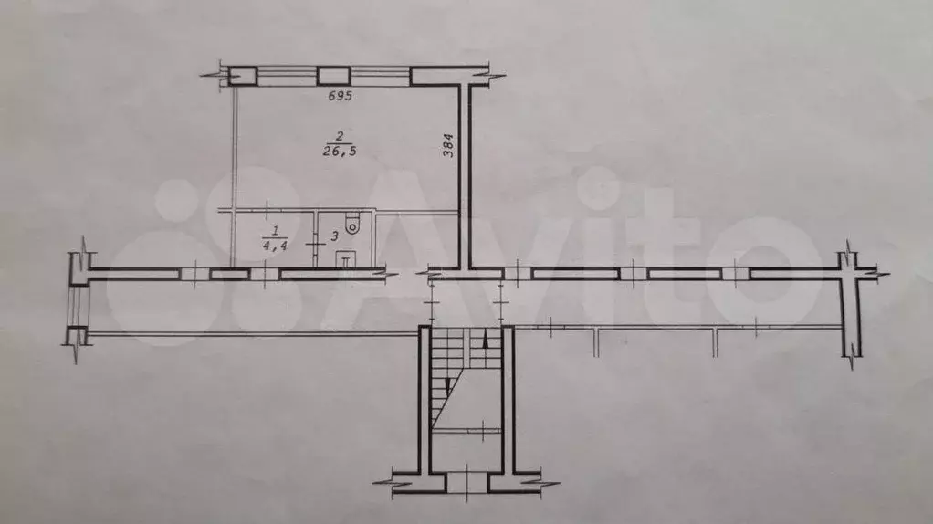 Квартира-студия, 32,5 м, 1/5 эт. - Фото 0