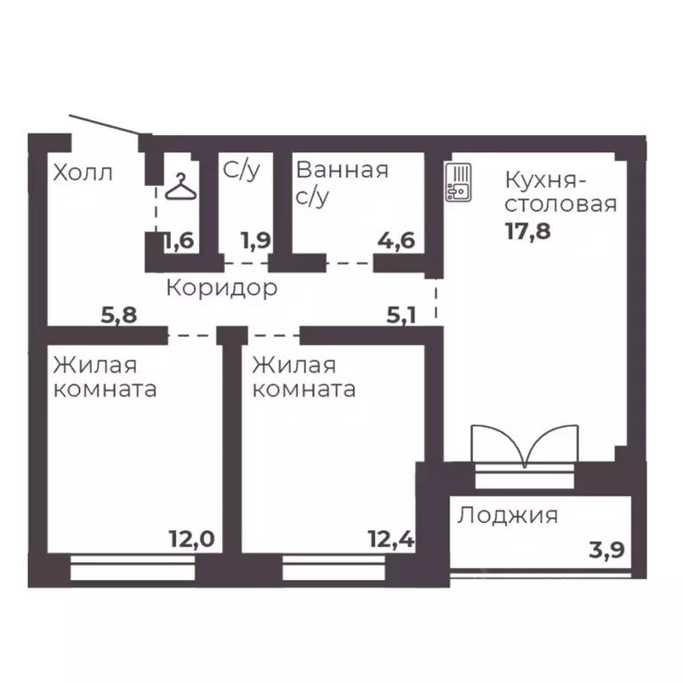 2-к кв. Челябинская область, Челябинск просп. Ленина, 1 (61.2 м) - Фото 0