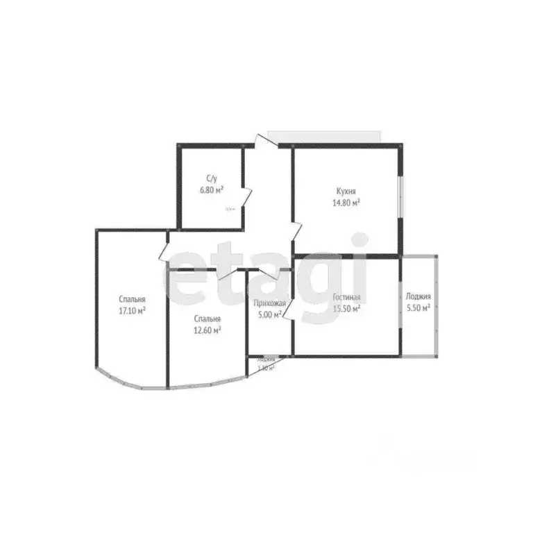 3-к кв. Краснодарский край, Геленджик ул. Островского, 136 (84.9 м) - Фото 2