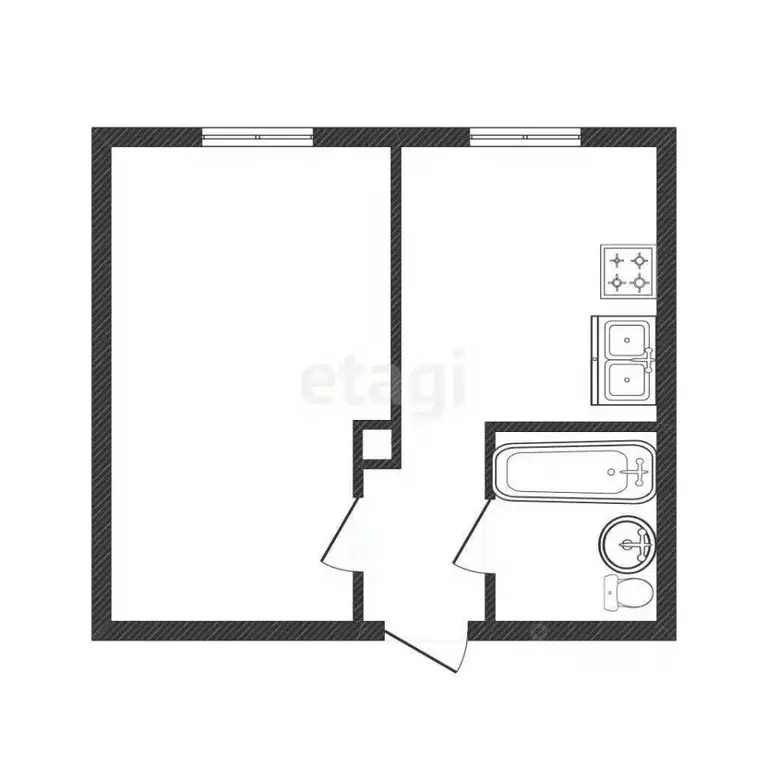 1-к кв. Костромская область, Кострома Профсоюзная ул., 34 (21.5 м) - Фото 2