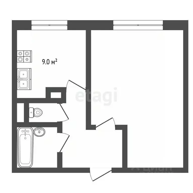 1-к кв. Москва ул. Маршала Катукова, 22к1 (39.1 м) - Фото 2