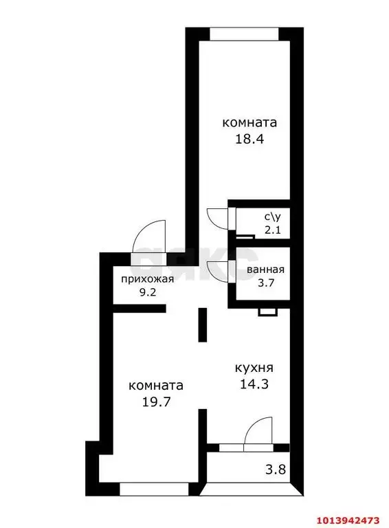 2-комнатная квартира: Краснодар, Питерская улица, 40к5 (71.2 м) - Фото 0