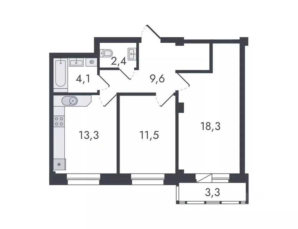 2-к кв. Кировская область, Киров ул. Чистопрудненская, 13 (62.5 м) - Фото 0