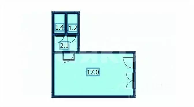 Студия Краснодарский край, Анапа Крымская ул., 218 (19.4 м) - Фото 2