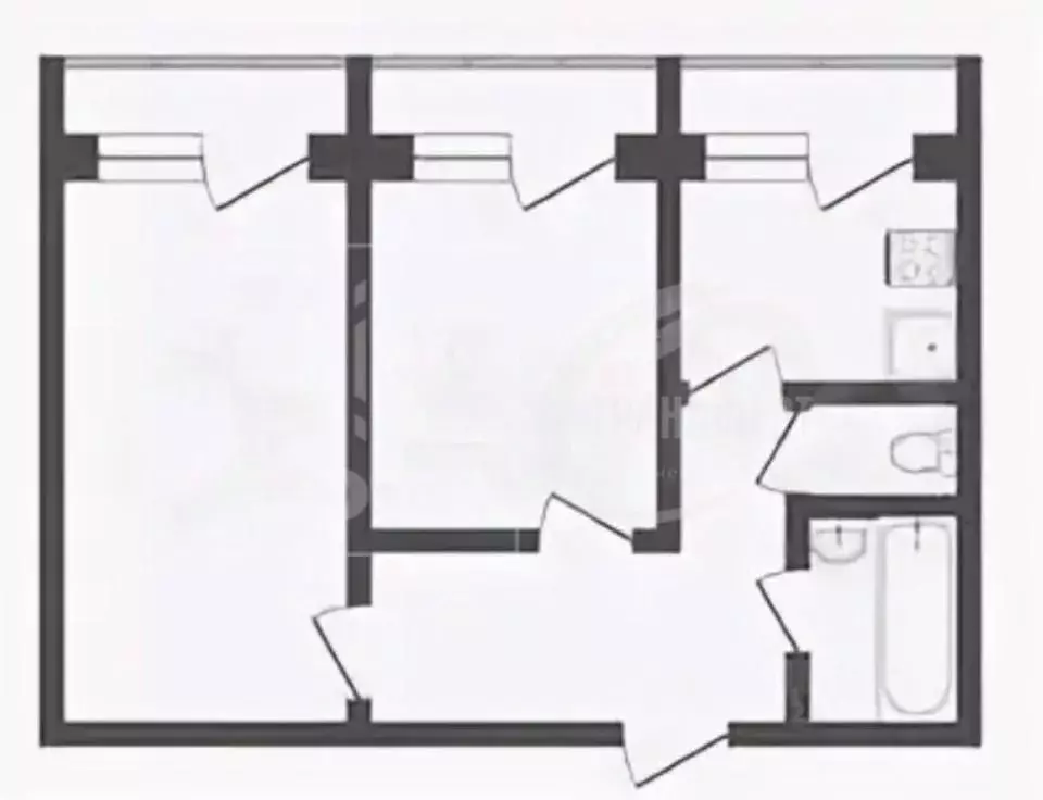 2-к кв. Воронежская область, Воронеж ул. Генерала Лизюкова, 75 (50.0 ... - Фото 2