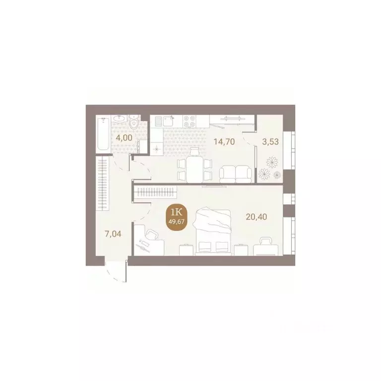 1-к кв. Пензенская область, Пенза Артель жилой комплекс (49.67 м) - Фото 0