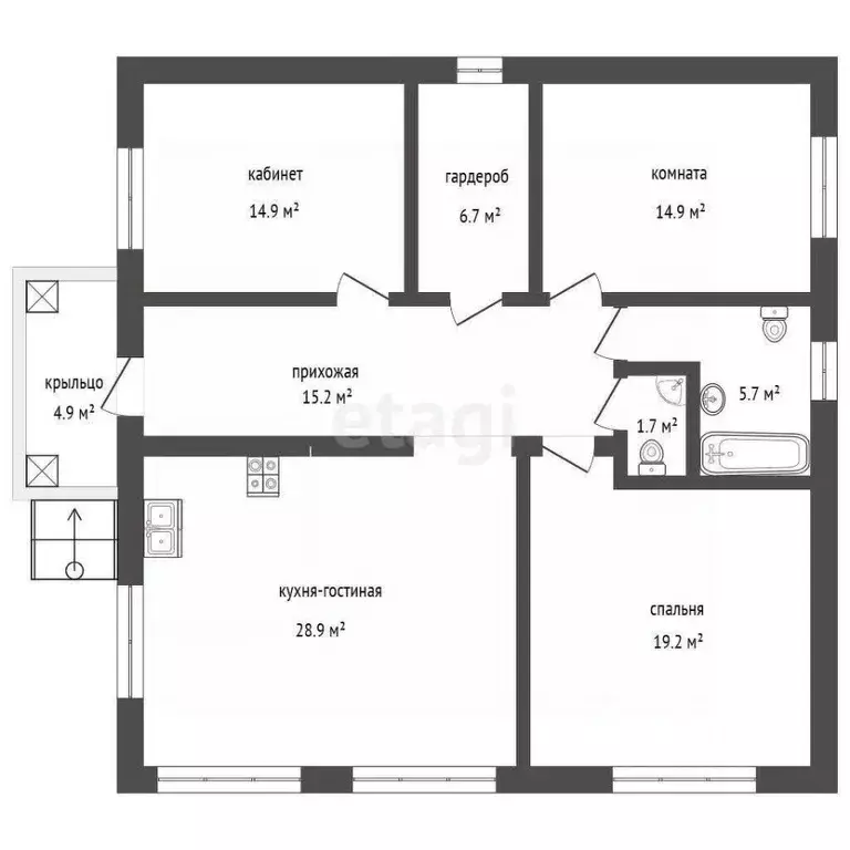 Дом в Калужская область, Калуга городской округ, д. Груздово  (112 м) - Фото 2