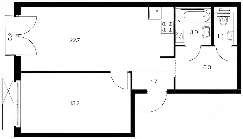 1-к кв. Москва Большая Филевская ул., 3к3 (50.0 м) - Фото 1