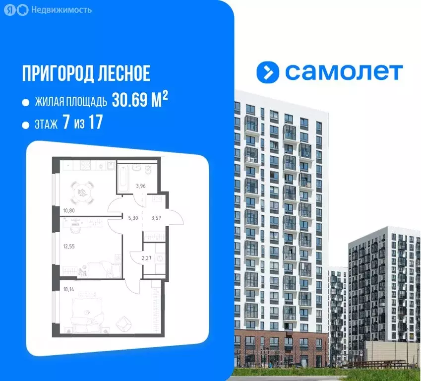 2-комнатная квартира: посёлок городского типа Мисайлово, улица ... - Фото 1