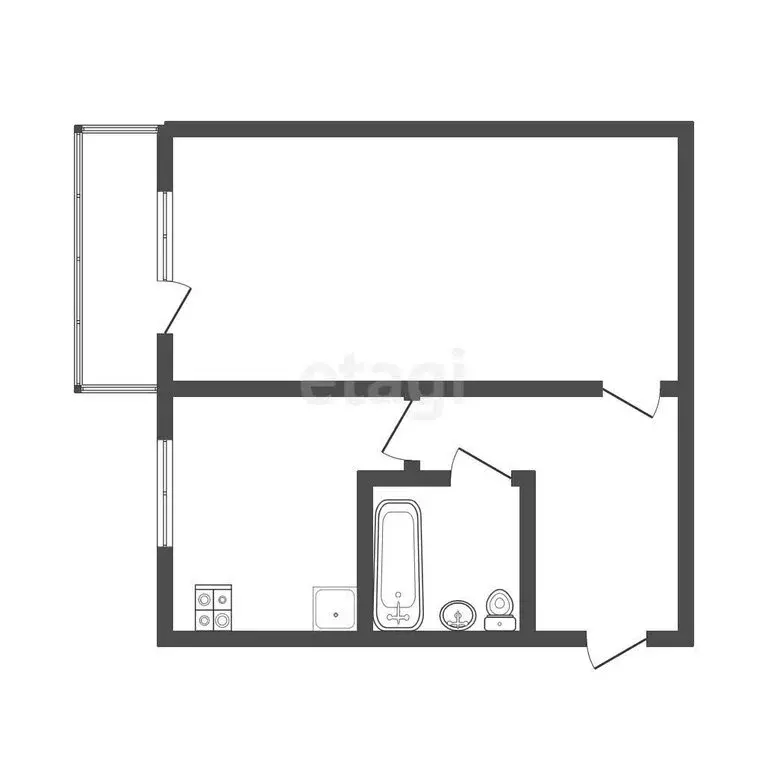 1-комнатная квартира: Ижевск, 9-я Подлесная улица, 6 (30.1 м) - Фото 1