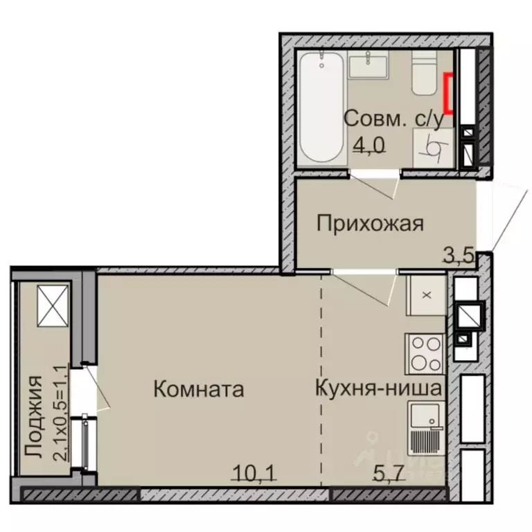 Студия Удмуртия, Ижевск Строитель жилрайон, 5-й мкр, Нео жилой ... - Фото 0