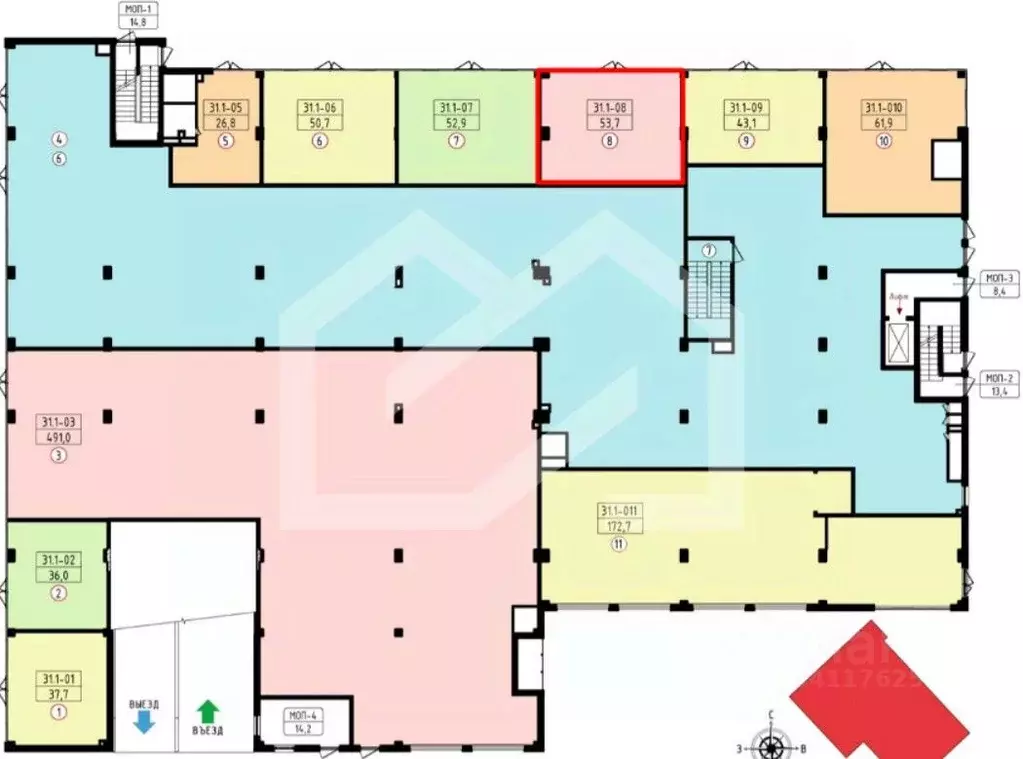 Помещение свободного назначения в Москва Скандинавия жилой комплекс, ... - Фото 2