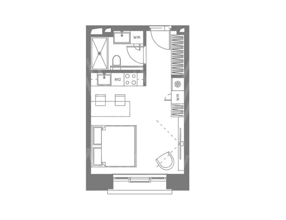 Квартира-студия: Москва, Ленинский проспект, 2 (28 м) - Фото 1