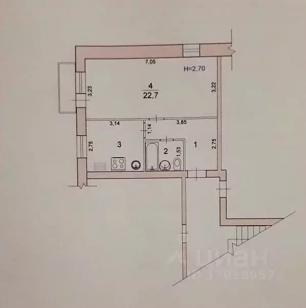 1-к кв. Волгоградская область, Волгоград ул. Грибанова, 4Б (41.5 м) - Фото 1