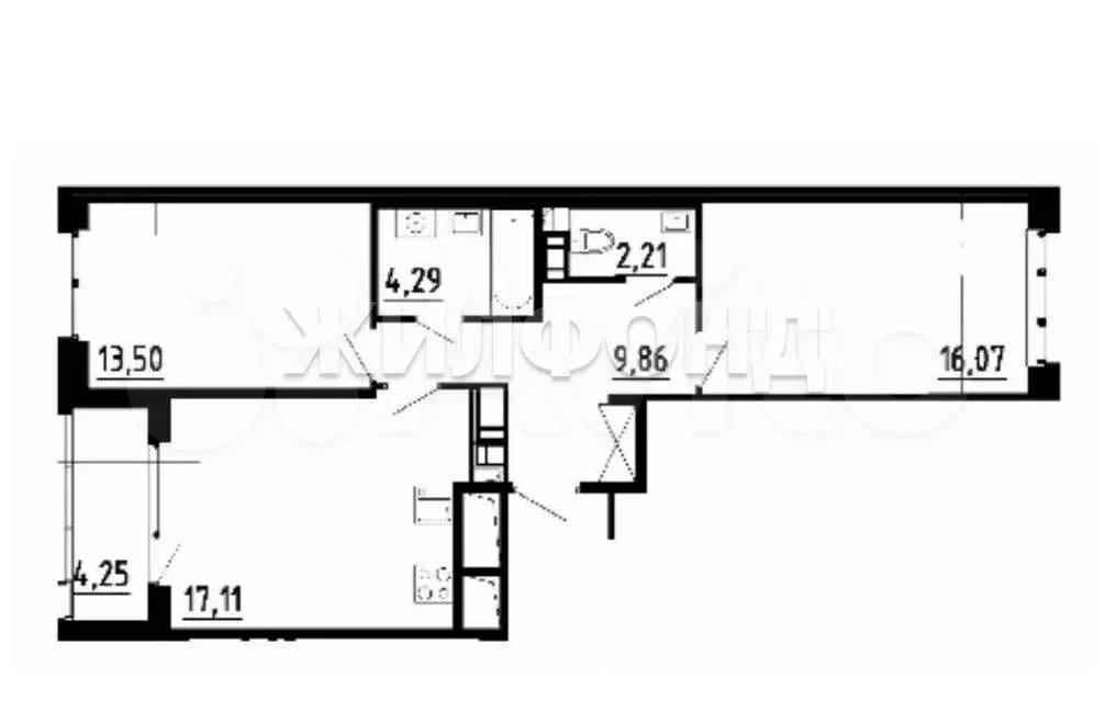 2-к. квартира, 65 м, 4/12 эт. - Фото 0