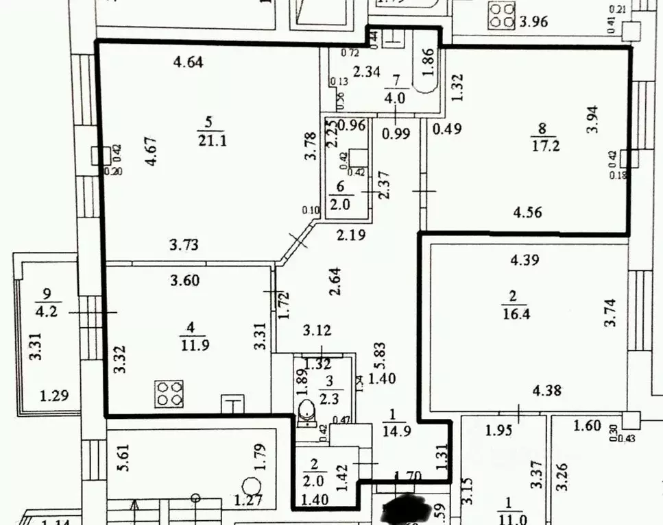 2-к кв. Башкортостан, Уфа ул. Заки Валиди, 58 (75.4 м) - Фото 1