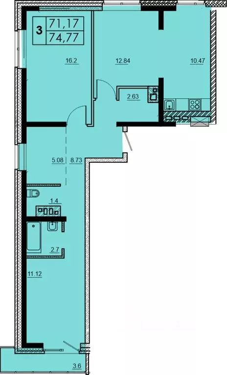 3-к кв. Иркутская область, Иркутск Ново-Ленино мкр, Мега жилой ... - Фото 0