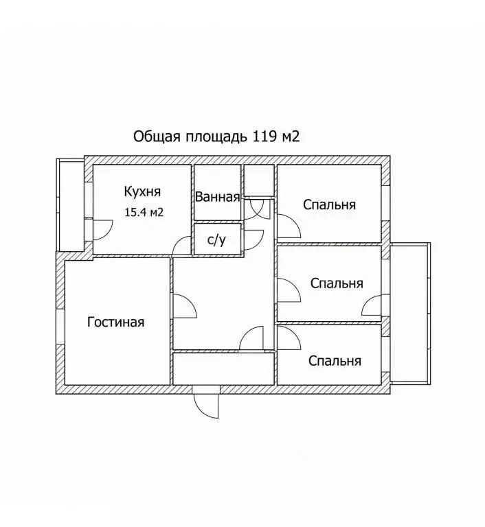 4-к кв. Вологодская область, Вологда ул. Кирова, 57 (119.0 м) - Фото 2