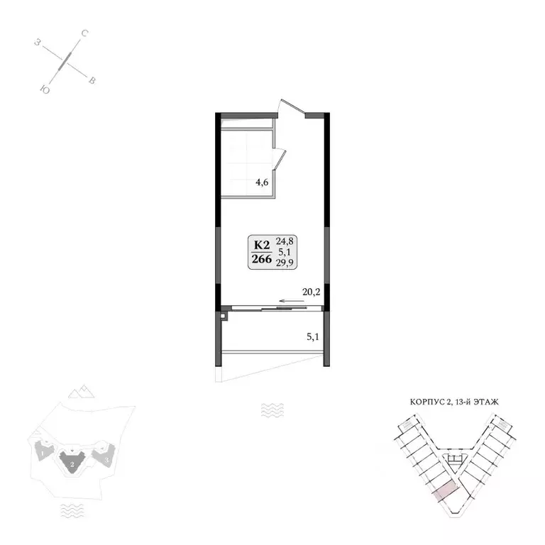 Студия Крым, Алушта муниципальный округ, пос. Бондаренково Летто жилой ... - Фото 0