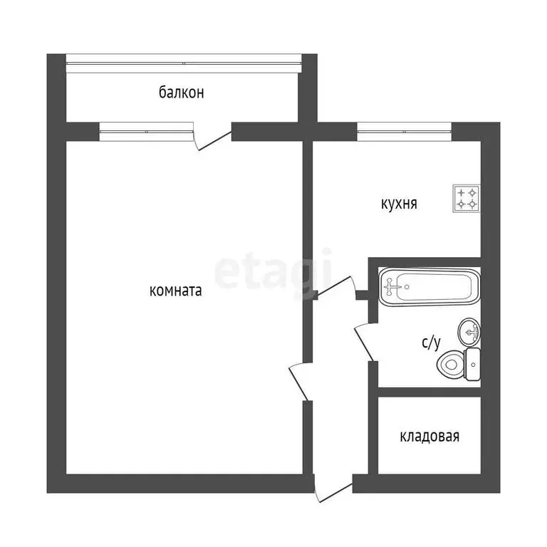 1-комнатная квартира: Курган, жилой район Заозёрный, 6-й микрорайон, 3 ... - Фото 0