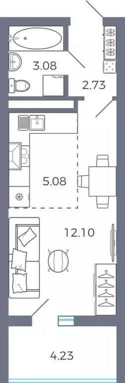 1-к кв. Самарская область, Волжский район, Лопатино с/пос, пос. ... - Фото 1