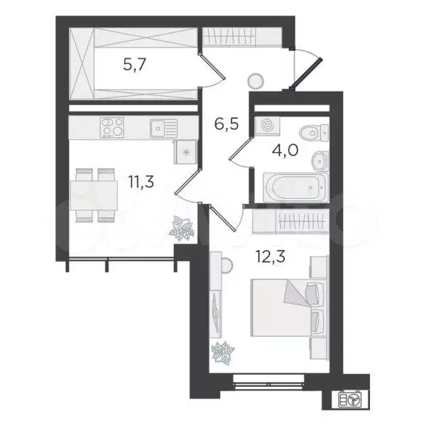 1-к. квартира, 40 м, 18/24 эт. - Фото 0