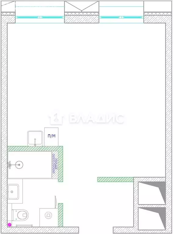 Квартира-студия: посёлок городского типа Заречье, Торговая улица, 7 ... - Фото 1