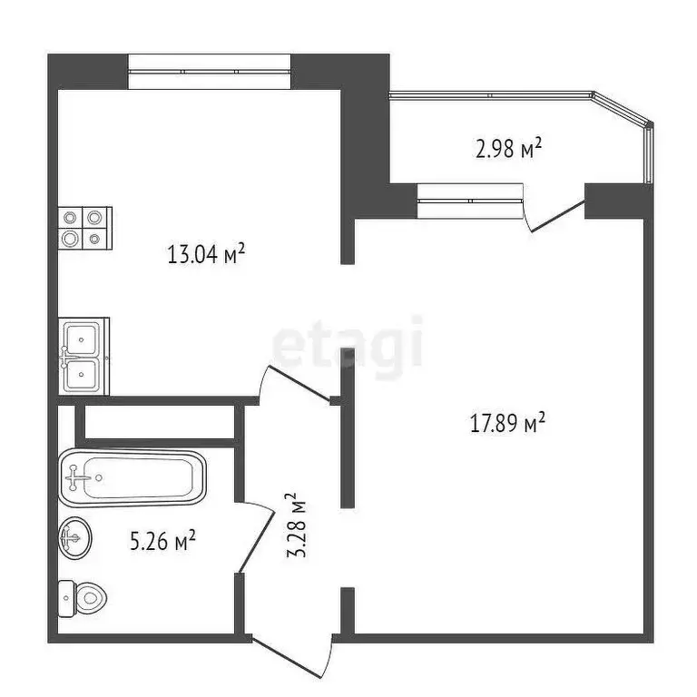 1-комнатная квартира: Тюмень, улица Монтажников, 42А (39.6 м) - Фото 1