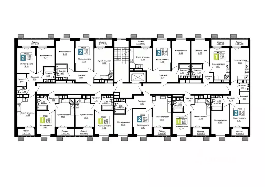 2-к кв. Адыгея, Тахтамукайский район, Яблоновский пгт  (56.2 м) - Фото 2